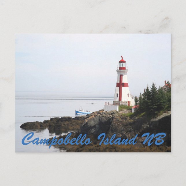 Cartão Postal Habor Lightstation Campobello Island New Bronswick (Frente)