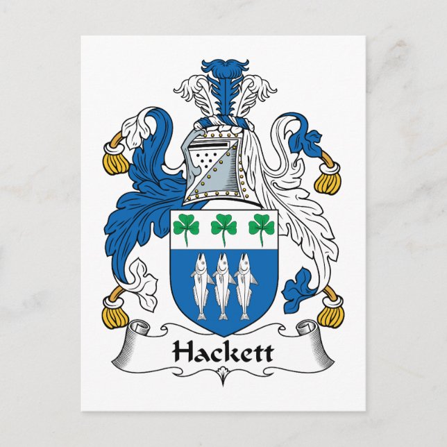 Cartão Postal Hackett Family Crest (Frente)