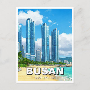 Cartão Postal Haeundae Busan South Korea Viagem
