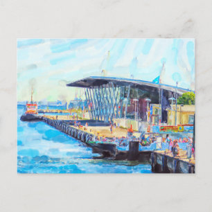 Cartão Postal Hafen von Warnemünde Rostock. Terminal Kreuzfahrt.