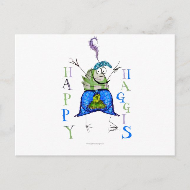Cartão Postal haggis felizes (Frente)