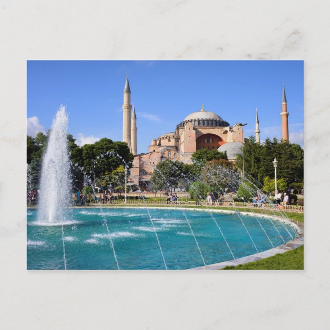 Cartão Postal Hagia Sophia em Istambul (Frente)