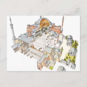 Cartão Postal Hagia Sophia. Istambul Turquey.