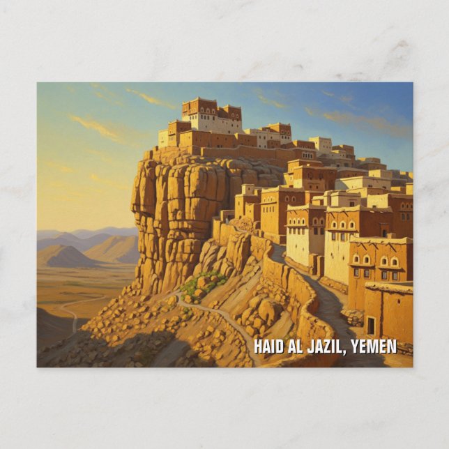 Cartão Postal Haid al Jazil Yemen Viagem (Frente)