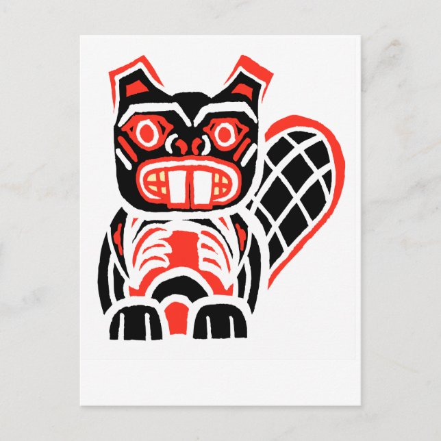 CARTÃO POSTAL HAIDA BEAVER (Frente)