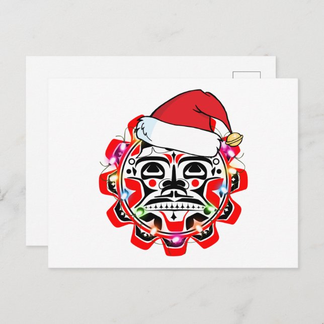 Cartão Postal Haida - Símbolos Haida - Canadense Nativo American (Frente/Verso)