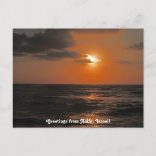 Cartão postal Haifa Sunset