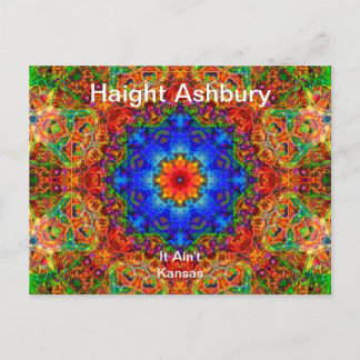Cartão Postal Haight Ashbury Psychedelic Hippie Fashion Art