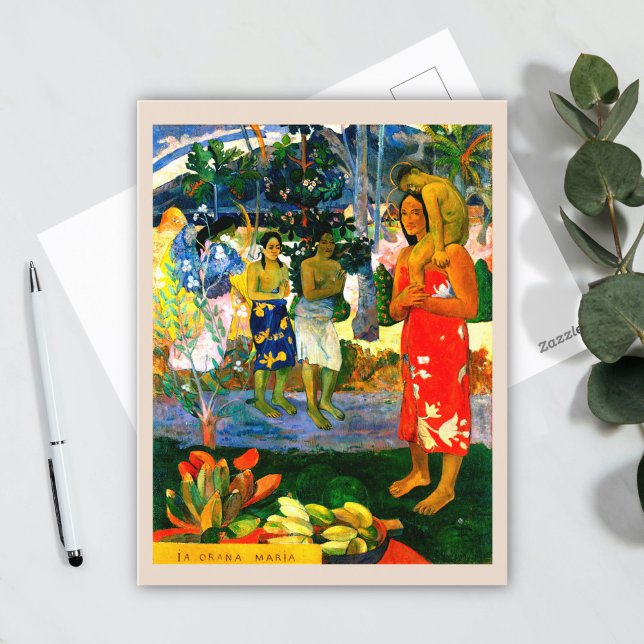 Cartão Postal Hail Mary (Ia Orana Maria) (1891) apresentada por  (Criador carregado)