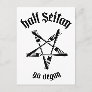 Cartão Postal Hail Seitan 1.1 (preto)