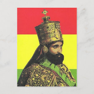 Cartão Postal Haile Selassie I - HIM - Jah Rastafari - Cartão-po