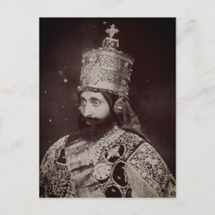 Cartão Postal Haile Selassie Postcard - HIM Rastafari -