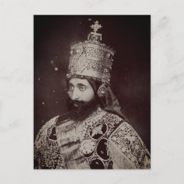 Cartão Postal Haile Selassie Postcard - HIM Rastafari -