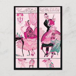 CARTÃO POSTAL HAIR STYLIST, FASHION BEAUTY SALON FIGURA ARTISTA