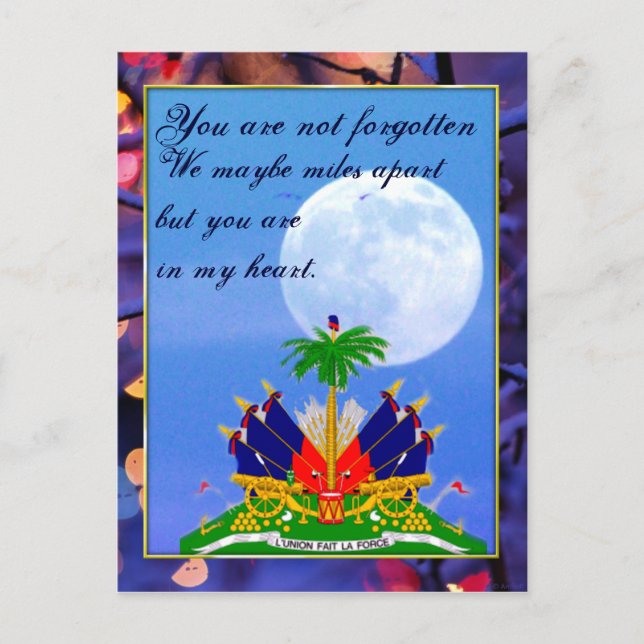 Cartão Postal Haiti com Love_ Postcard (Frente)