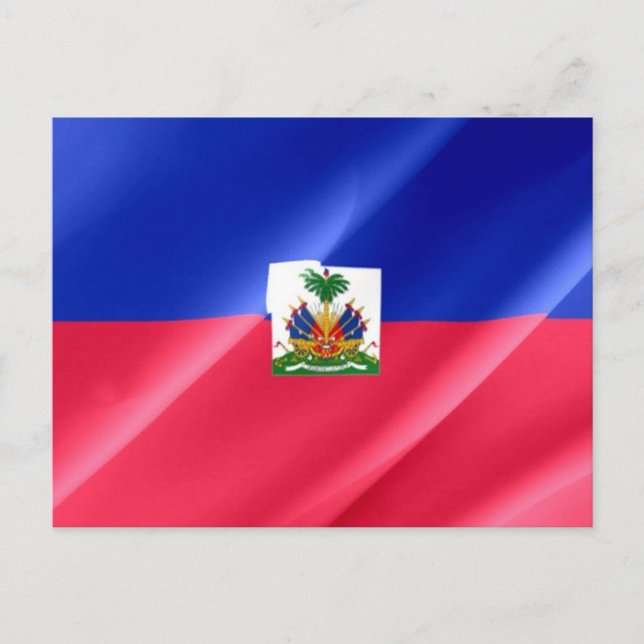 Cartão Postal Haiti - Haitian flag - (Frente)