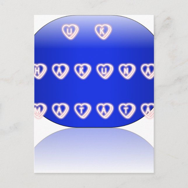 Cartão Postal Hakuna Matata Art Impressão (Frente)