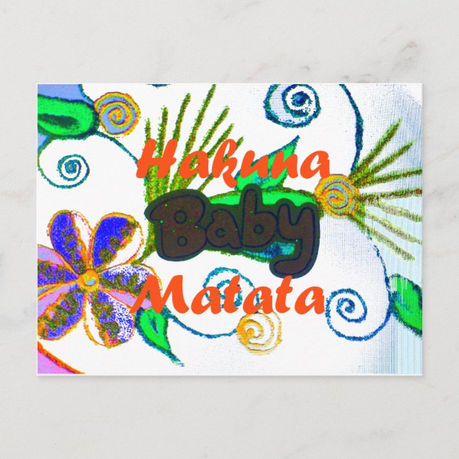 Cartão Postal Hakuna Matata Baby.png (Frente)