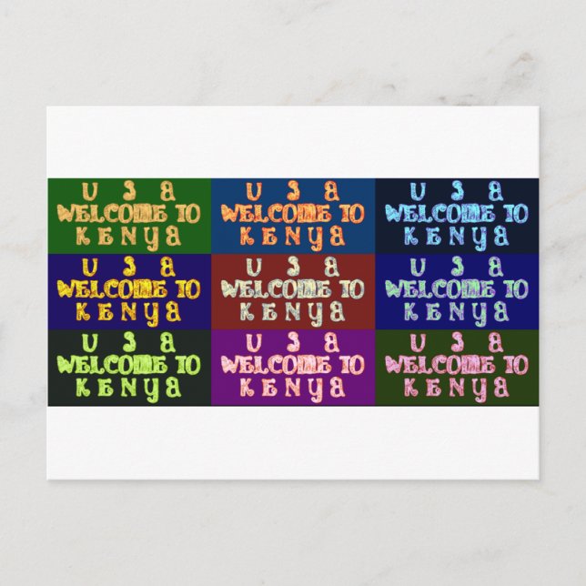 Cartão Postal Hakuna Matata Bem-vindo ao Kenya.png (Frente)