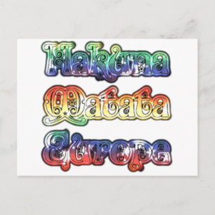Cartão Postal Hakuna Matata Europe Art Impressão/Graphic