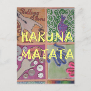 Cartão Postal Hakuna Matata - Sinal de Arte Impressão