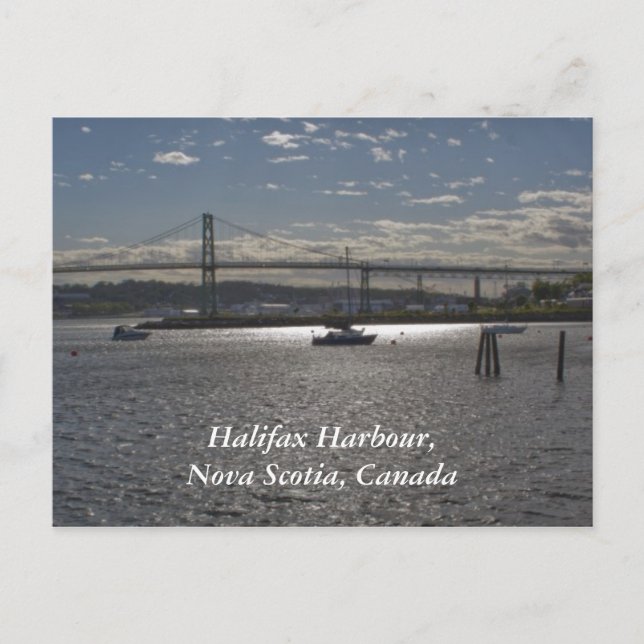 Cartão Postal Halifax Harbor com A. Murray MacKay Bridge (Frente)