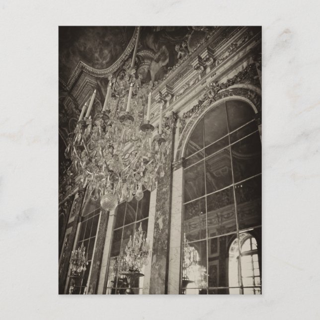 Cartão Postal Hall of Mirrors, Château Versailles 1 (Frente)