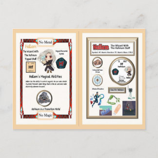 Cartão Postal Hallam Wizard - Elemento Háfnio