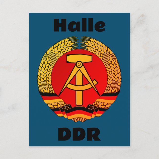 Cartão Postal Halle, Deutsche Demokratische Republik - DDR (Frente)