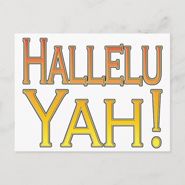 Cartão Postal Hallelu Yah! (ouro) (Frente)