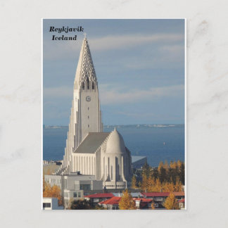 Cartão Postal Hallgrímskirkja, Reykjavik, Islândia