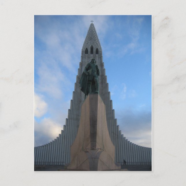 Cartão Postal Hallgrímskirkja, Reykjavik, Islândia (Frente)