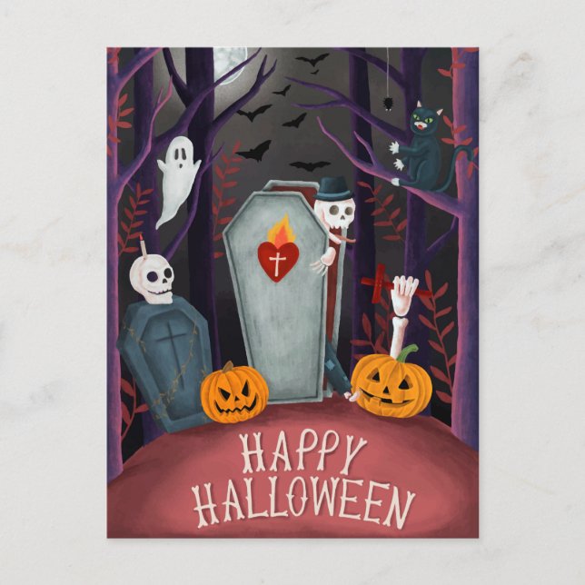 Cartão Postal Halloween (Frente)