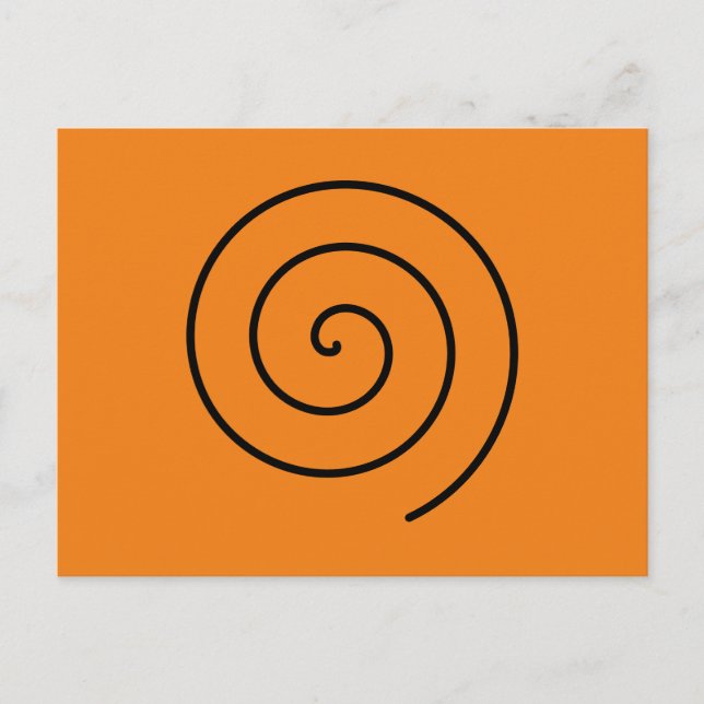 Cartão Postal Halloween abstrakt schwarz und orange (Frente)