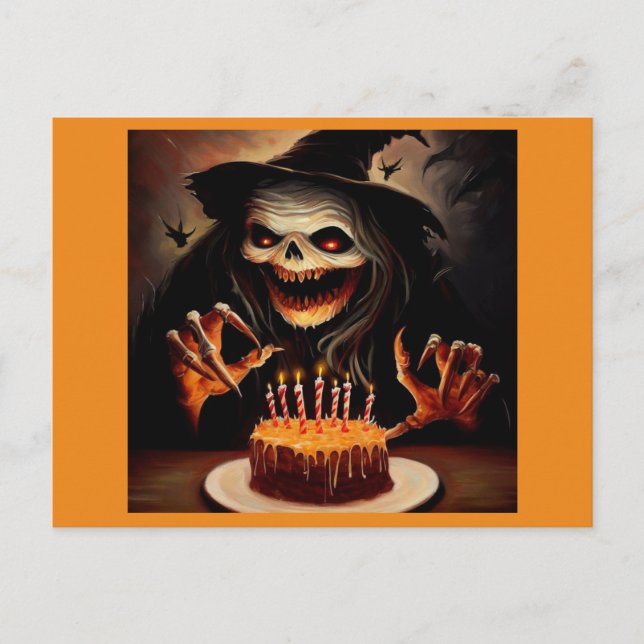 Cartão Postal Halloween - Aniversário 5 (Frente)