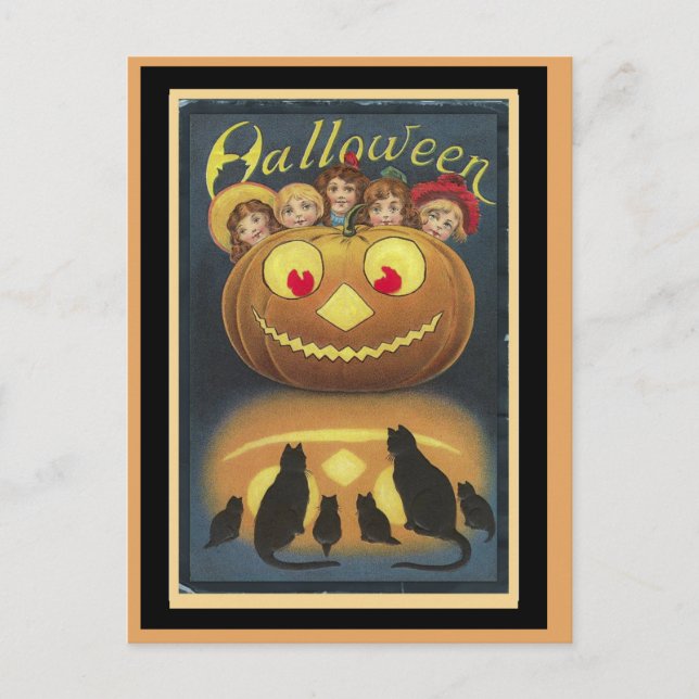 Cartão Postal Halloween Antigo (Frente)