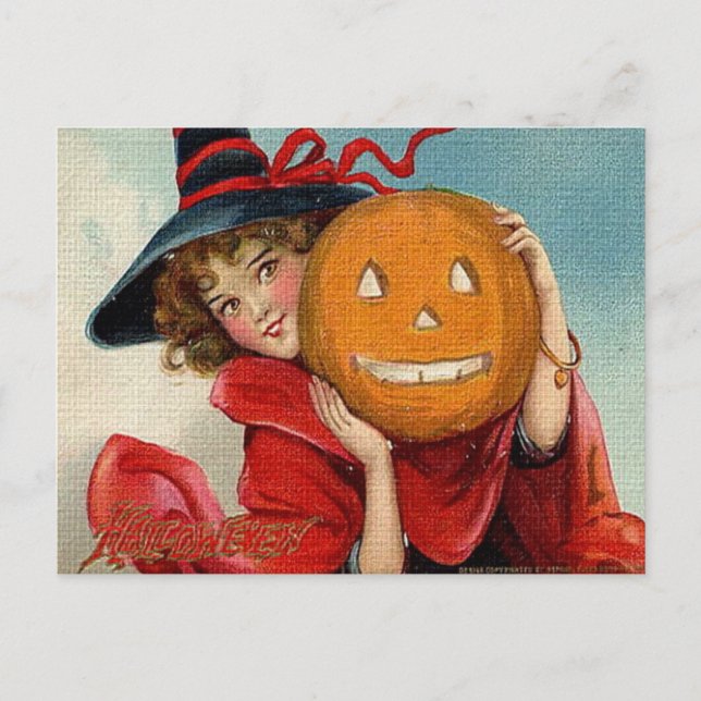 Cartão Postal Halloween Antigo (Frente)