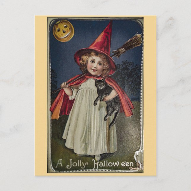 Cartão Postal Halloween Antigo (Frente)