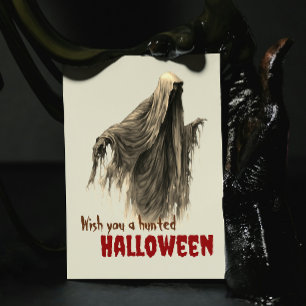 Cartão Postal Halloween Assombrado Engraçado e Engraçado