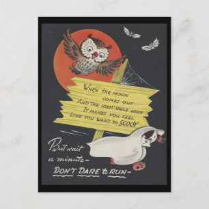 Cartão Postal Halloween Assombrado Vintage 9
