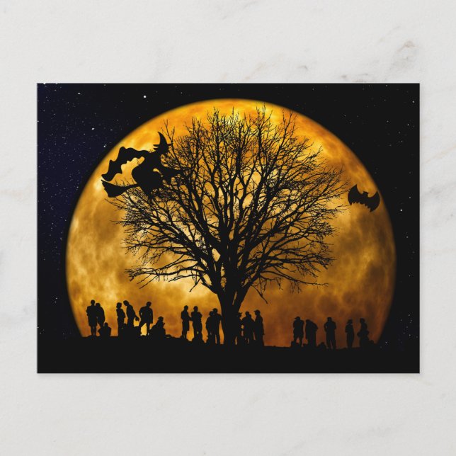 Cartão Postal Halloween Assustador (Frente)