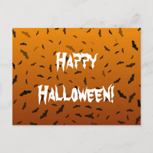 Cartão Postal Halloween Bats