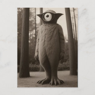 Cartão Postal Halloween Bizarre, Monstro de Floresta Olhada