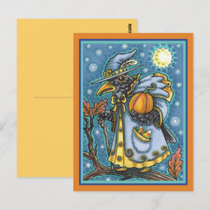 CARTÃO POSTAL HALLOWEEN BLACKBIRD ASSISTENTE, HALLOWEEN RAVEN