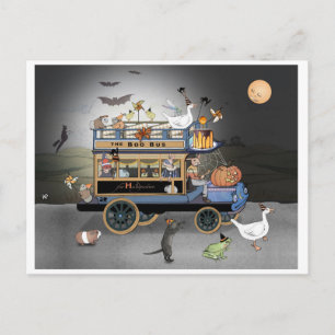 Cartão Postal Halloween Boo! Barramento