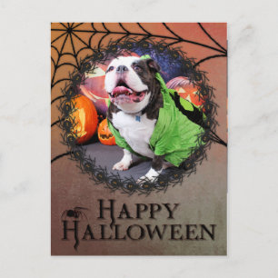 Cartão Postal Halloween - Bulldog Inglês - Spike