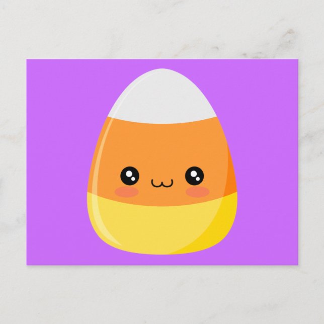 Cartão Postal Halloween Candy Corn (Frente)