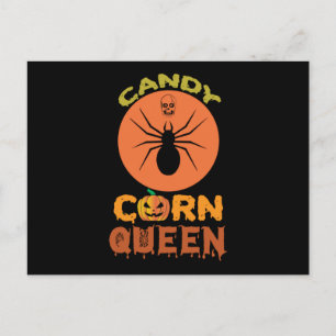 Cartão Postal Halloween Candy Corn Queen Birthday