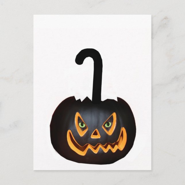 Cartão Postal Halloween Cat (Frente)