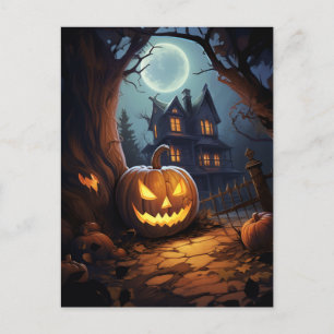 Cartão Postal Halloween da Casa Assombrada